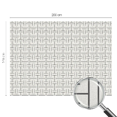 Mælkehvid vinduesfolie med motiv Symmetrisk fletning