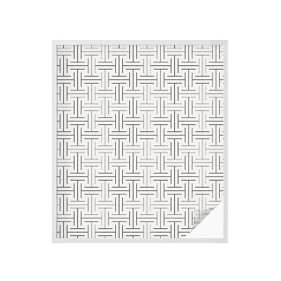 Mælkehvid vinduesfolie med motiv Symmetrisk fletning