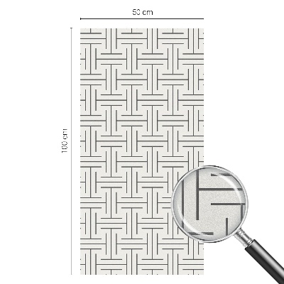 Mælkehvid vinduesfolie med motiv Symmetrisk fletning