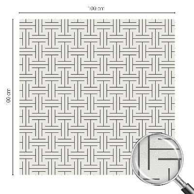 Mælkehvid vinduesfolie med motiv Symmetrisk fletning