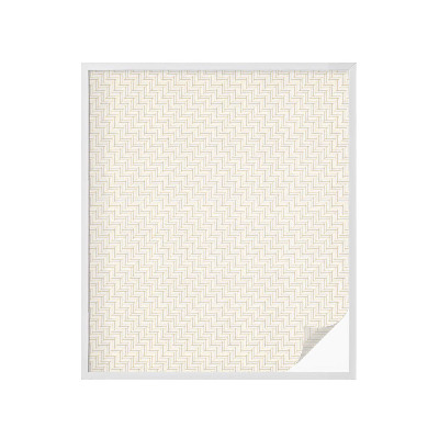 Vinduesfolie mod indkig med glasmaleri Sildebensmønster elegance