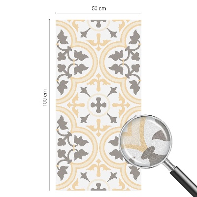 Vinduesfolie mod indkig med glasmaleri Plantemønstre