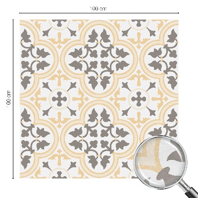 Vinduesfolie mod indkig med glasmaleri Plantemønstre