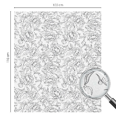 Mælkehvid vinduesfolie med motiv Blomstermotiv