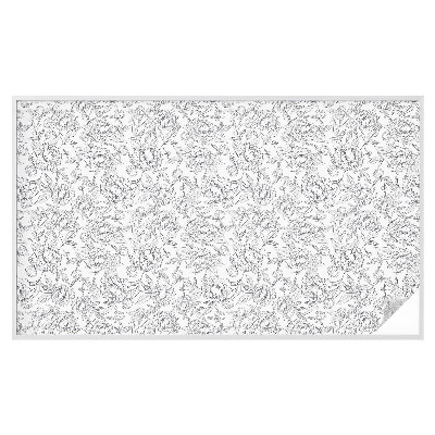 Mælkehvid vinduesfolie med motiv Blomstermotiv