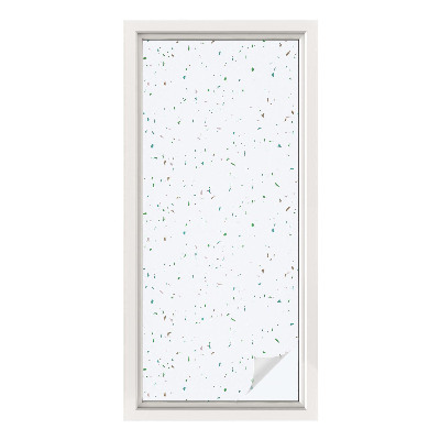 Mælkehvid vinduesfolie med motiv Spredte elementer