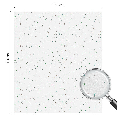 Mælkehvid vinduesfolie med motiv Spredte elementer