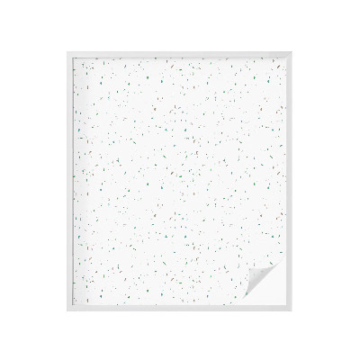 Mælkehvid vinduesfolie med motiv Spredte elementer