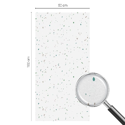 Mælkehvid vinduesfolie med motiv Spredte elementer