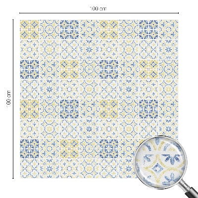 Vinduesfolie mod indkig med glasmaleri Klassiske fliser