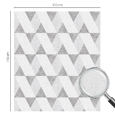 Dekorationsfolie til vindue mod indkig Grå trekanter