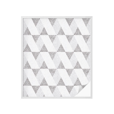 Dekorationsfolie til vindue mod indkig Grå trekanter