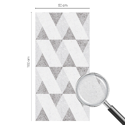 Dekorationsfolie til vindue mod indkig Grå trekanter