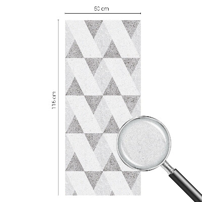 Dekorationsfolie til vindue mod indkig Grå trekanter