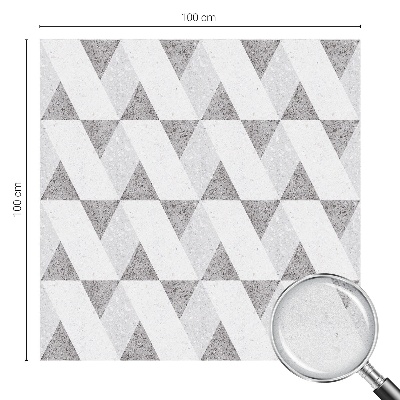 Dekorationsfolie til vindue mod indkig Grå trekanter