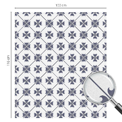 Vinduesfolie mod indkig med glasmaleri Plantemotiv