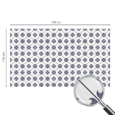 Vinduesfolie mod indkig med glasmaleri Plantemotiv