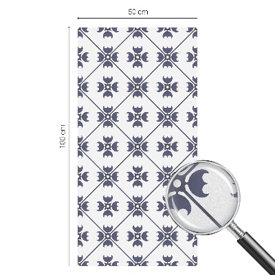 Vinduesfolie mod indkig med glasmaleri Plantemotiv