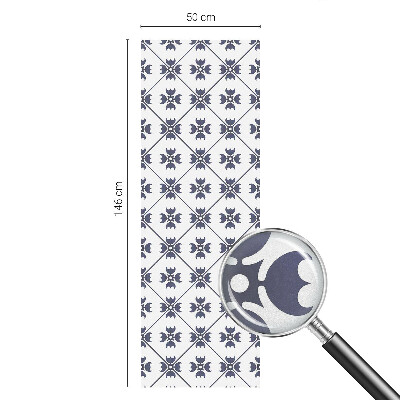 Vinduesfolie mod indkig med glasmaleri Plantemotiv