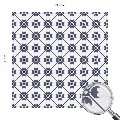 Vinduesfolie mod indkig med glasmaleri Plantemotiv