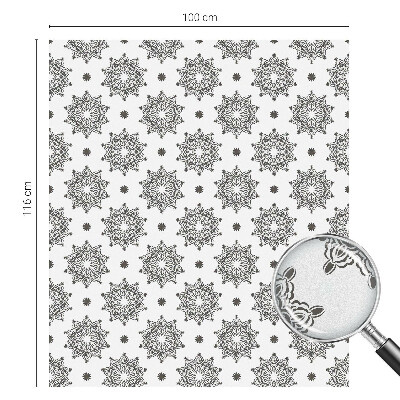 Vinduesfolie mod indkig med glasmaleri Klassiske rosetter