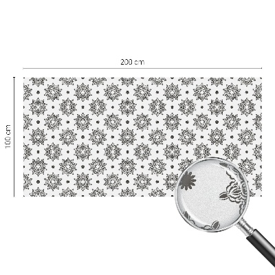 Vinduesfolie mod indkig med glasmaleri Klassiske rosetter