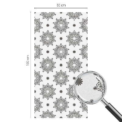 Vinduesfolie mod indkig med glasmaleri Klassiske rosetter