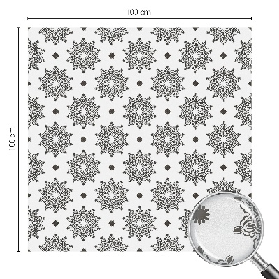 Vinduesfolie mod indkig med glasmaleri Klassiske rosetter