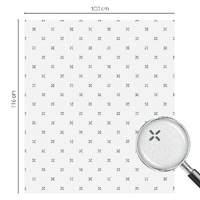 Mælkehvid vinduesfolie med motiv Geometriske kors