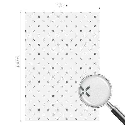 Mælkehvid vinduesfolie med motiv Geometriske kors