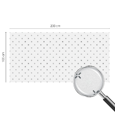 Mælkehvid vinduesfolie med motiv Geometriske kors