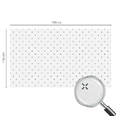 Mælkehvid vinduesfolie med motiv Geometriske kors