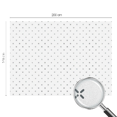 Mælkehvid vinduesfolie med motiv Geometriske kors