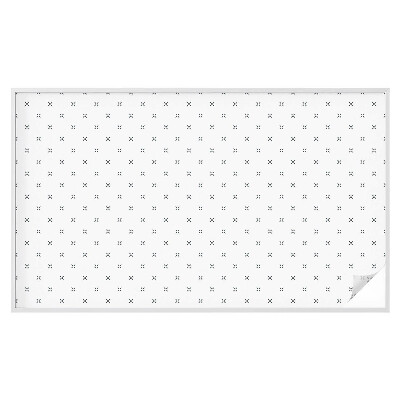 Mælkehvid vinduesfolie med motiv Geometriske kors