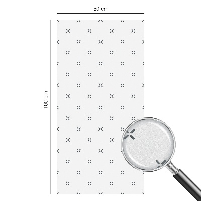 Mælkehvid vinduesfolie med motiv Geometriske kors