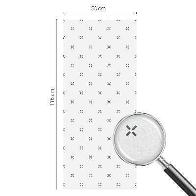 Mælkehvid vinduesfolie med motiv Geometriske kors