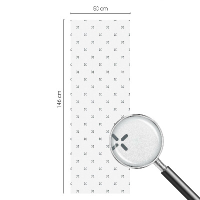 Mælkehvid vinduesfolie med motiv Geometriske kors