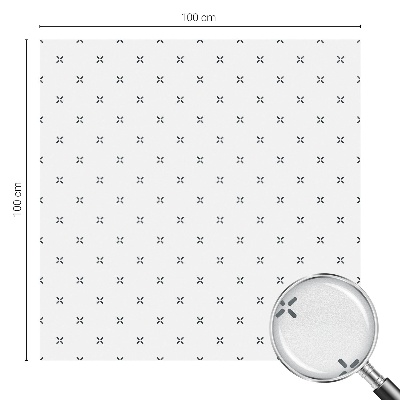 Mælkehvid vinduesfolie med motiv Geometriske kors