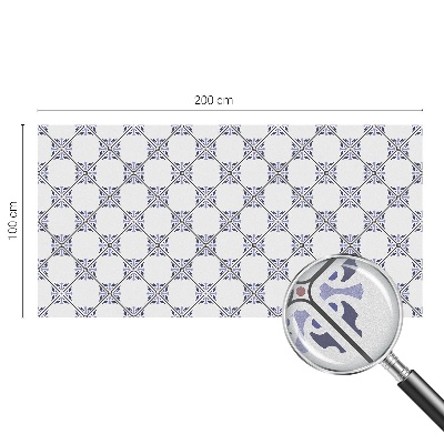 Mælkehvid vinduesfolie med motiv Geometriske fliser