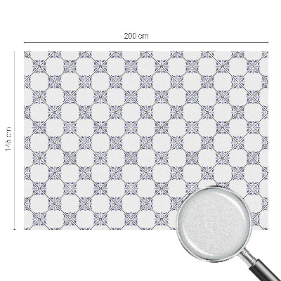 Mælkehvid vinduesfolie med motiv Geometriske fliser