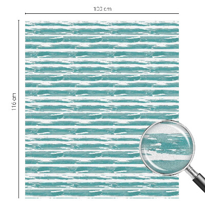 Mælkehvid vinduesfolie med motiv Grønne striber