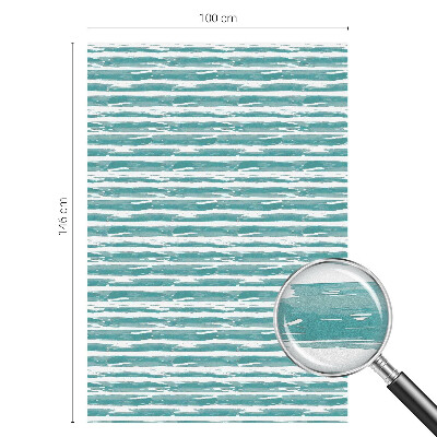 Mælkehvid vinduesfolie med motiv Grønne striber