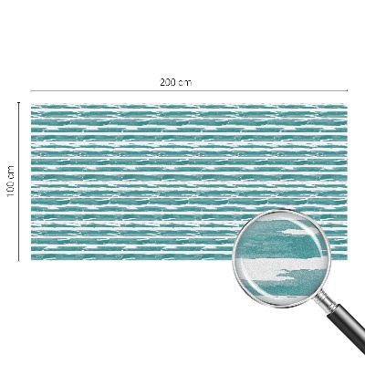 Mælkehvid vinduesfolie med motiv Grønne striber