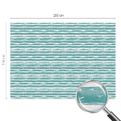 Mælkehvid vinduesfolie med motiv Grønne striber