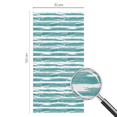 Mælkehvid vinduesfolie med motiv Grønne striber