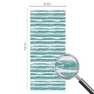 Mælkehvid vinduesfolie med motiv Grønne striber