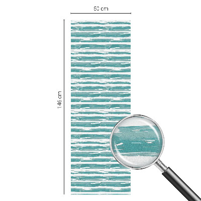 Mælkehvid vinduesfolie med motiv Grønne striber