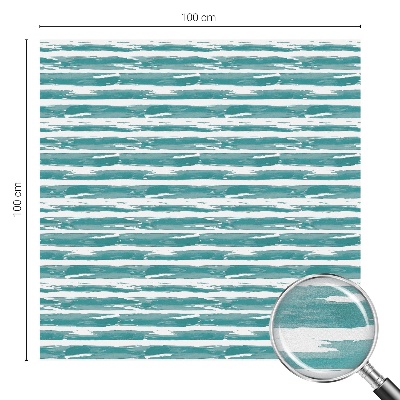 Mælkehvid vinduesfolie med motiv Grønne striber