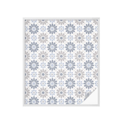 Dekorationsfolie til vindue mod indkig Blomstermosaik