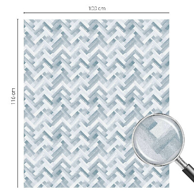 Mælkehvid vinduesfolie med motiv Geometrisk mønster